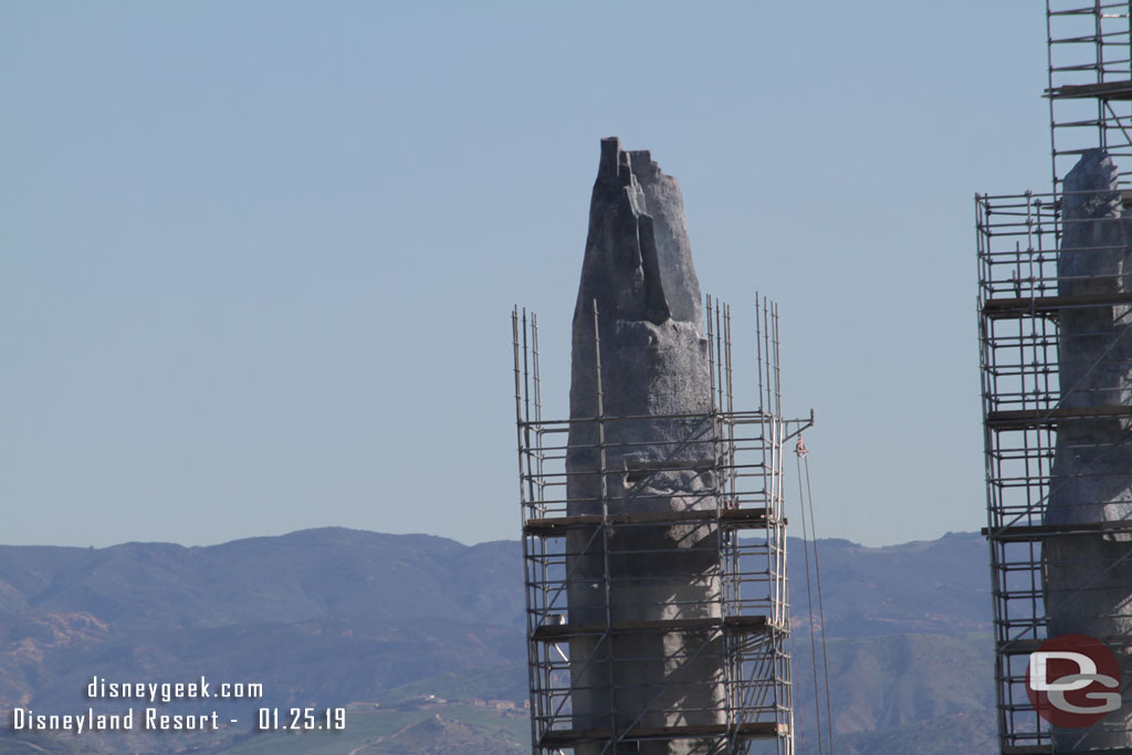 A closer look at what appears to be the finished spire.