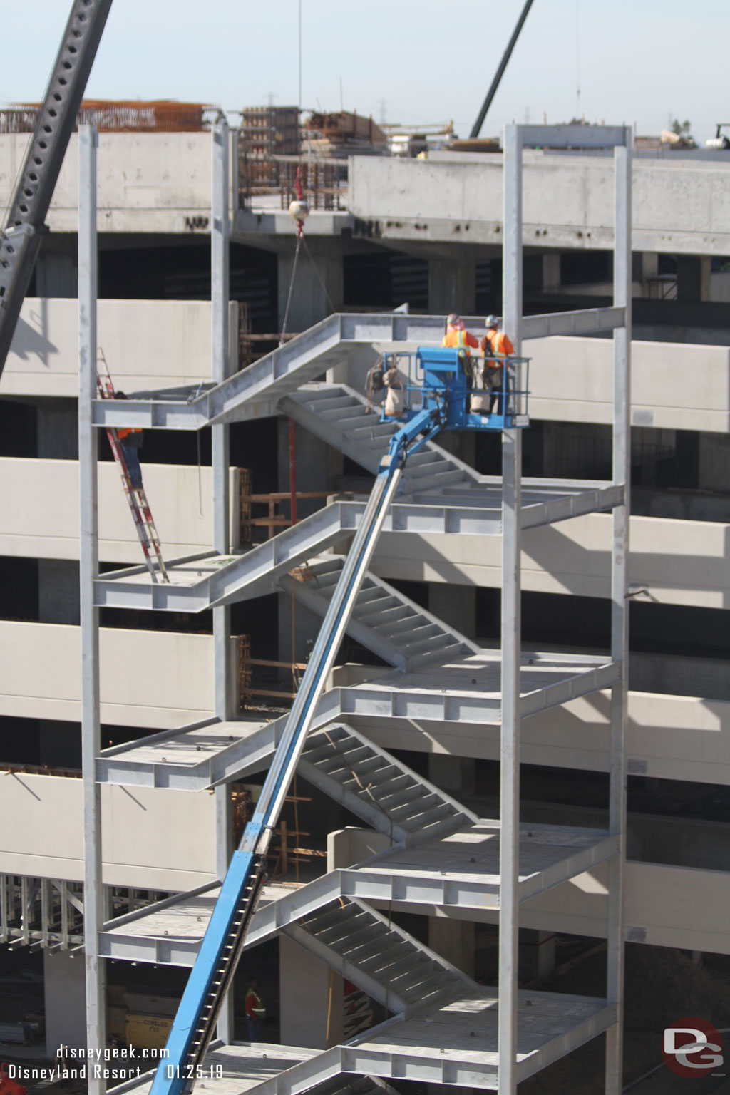 A stairwell was being installed.