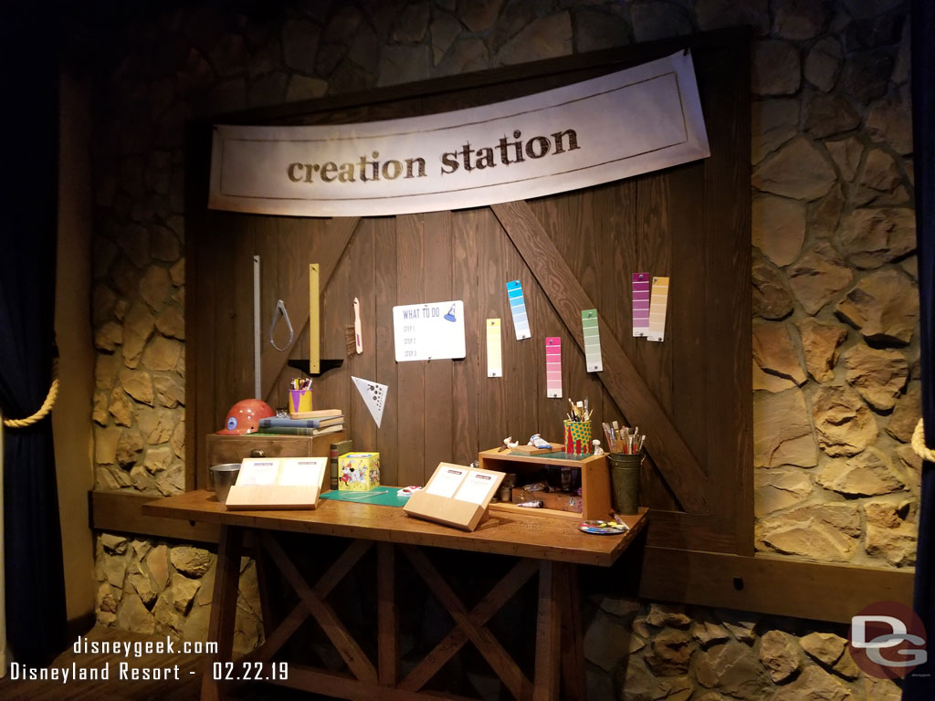 This area by the film had a couple activity sheets.