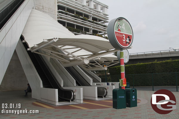 The paver work at the escalators has wrapped up.
