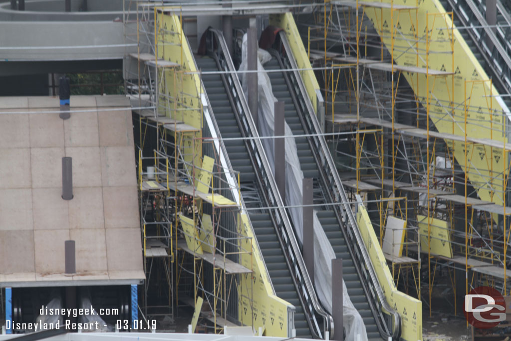 The third floor side paneling is still being installed.
