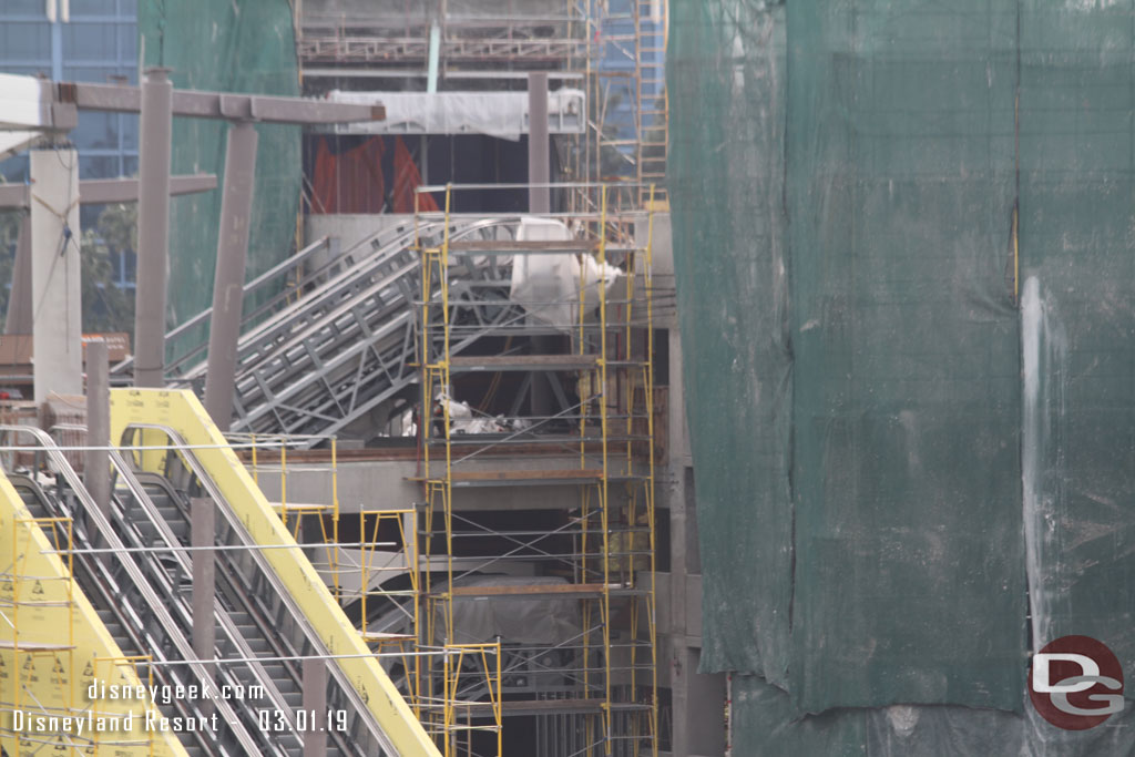 Looking toward the 6th floor escalator and elevator structures.