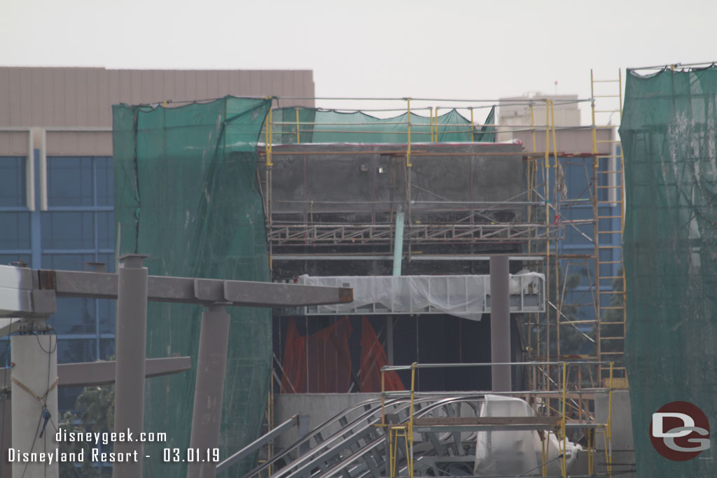A closer look at one of the elevator towers