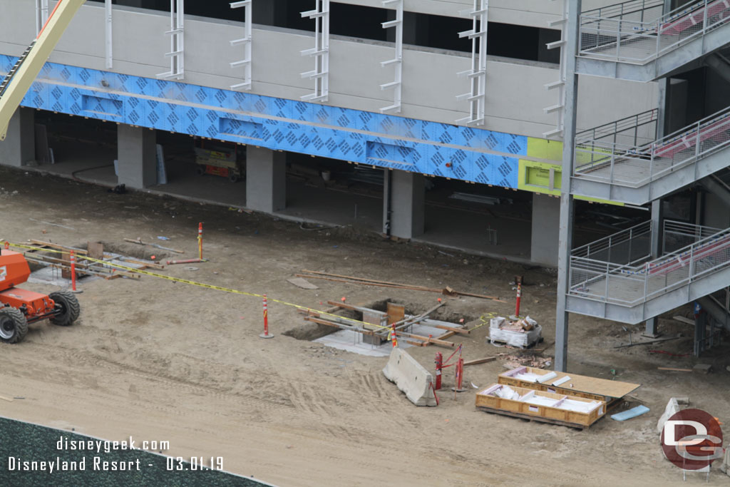 Footers for the canopy structure that will extend from the garage.