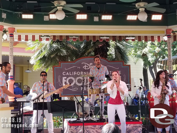 Bacano Boombox performing at the Paradise Garden Bandstand today.