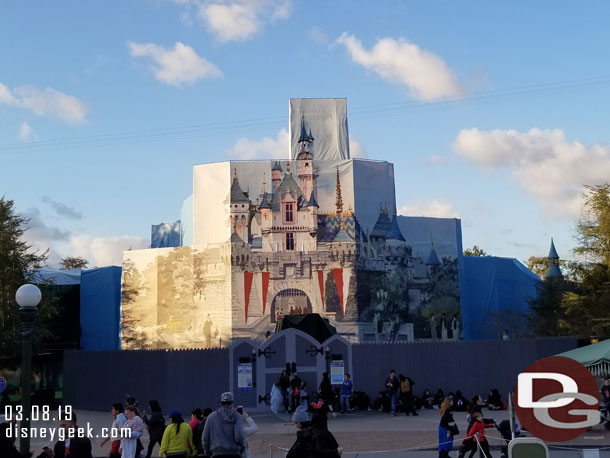 Sleeping Beauty Castle renovation continues.