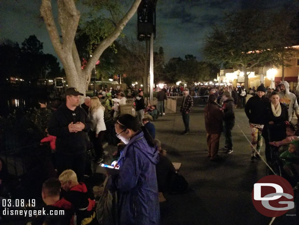 I arrived around 8:30 and found this to be the spot where my FastPass was good.  Not the best view so I set off in search of a standby spot with a better view.