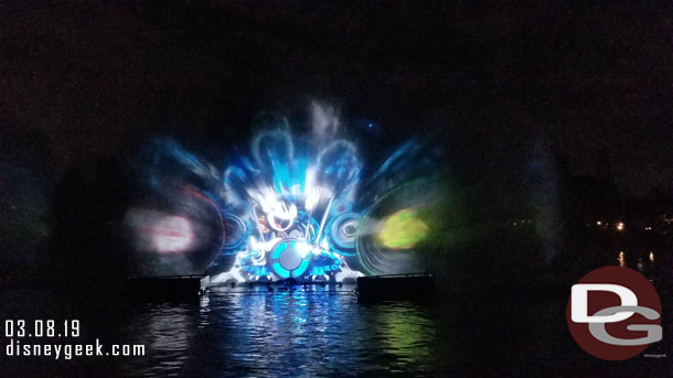 After Fantasmic I moved down to the waterfront and found a spot for Mickey's Mix Magic.  Tonight was the first night of the projections on the Rivers of America for the show I believe.  The next 9 pages feature pictures from the show.