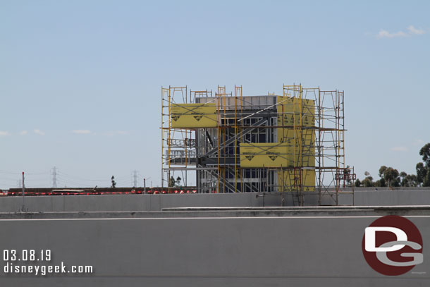 Siding being added to the structure on the roof.