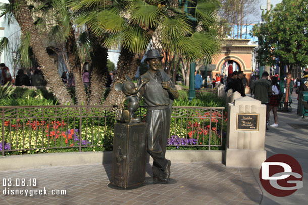 Walt and Mickey Storytellers Statue.