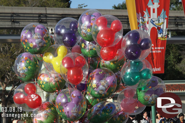 Spring time balloons for sale in the Esplanade.