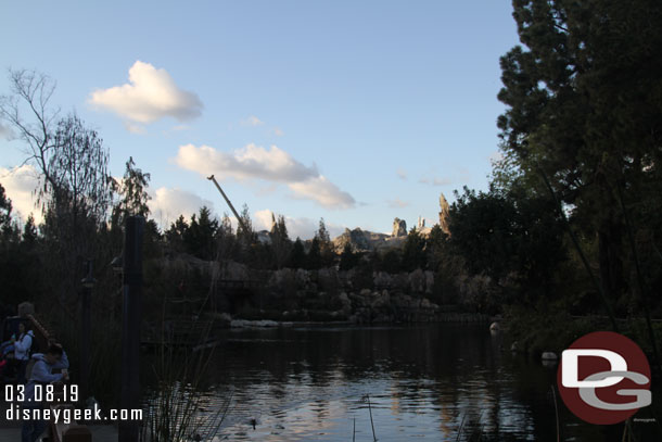 Star Wars: Galaxy's Edge from Critter Country as the sun was setting.