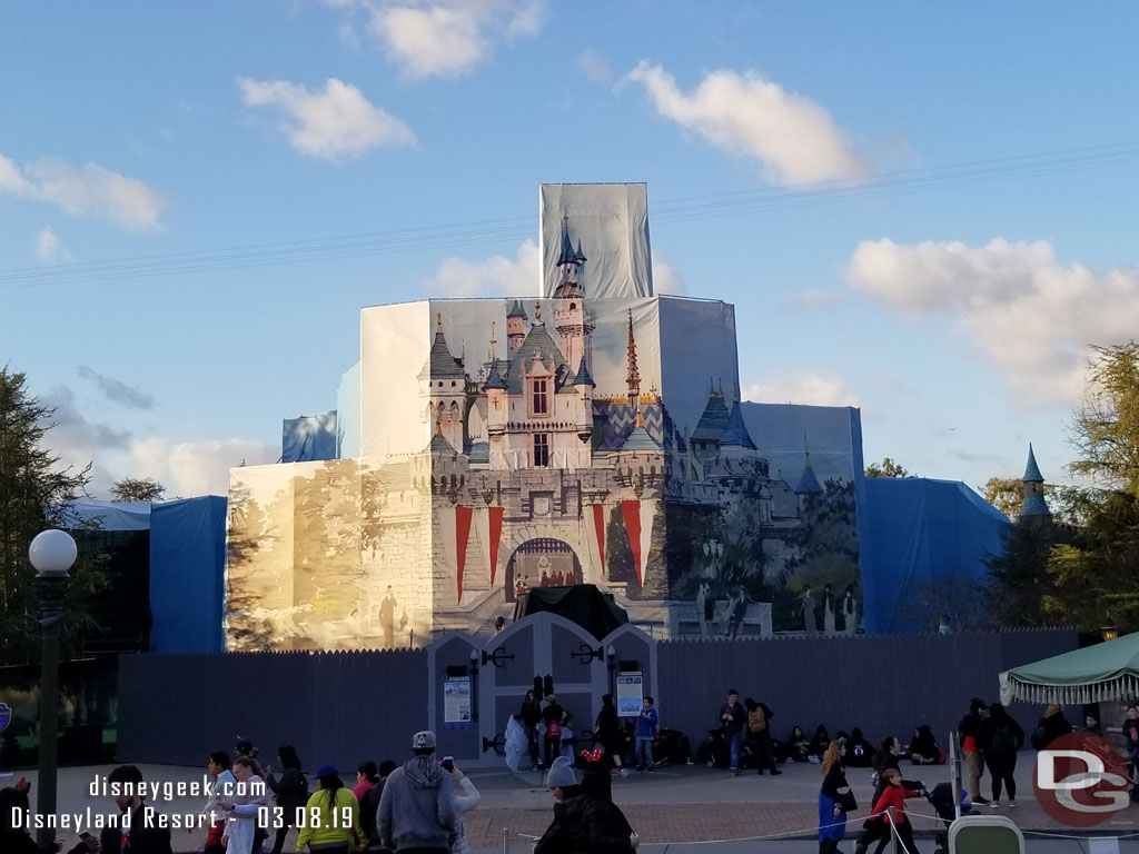 Sleeping Beauty Castle renovation continues.