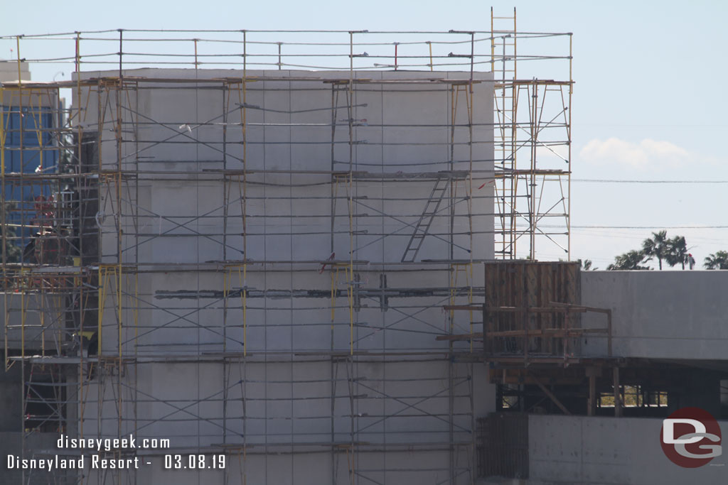 The near elevator structure, the cover is removed so you can see the nearly finished exterior.