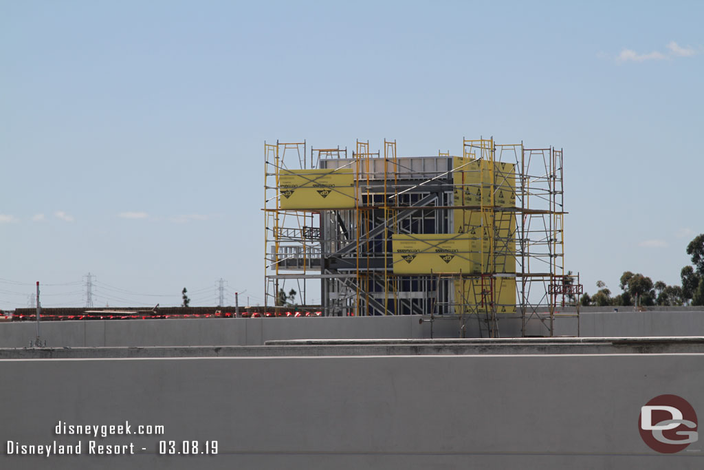 Siding being added to the structure on the roof.