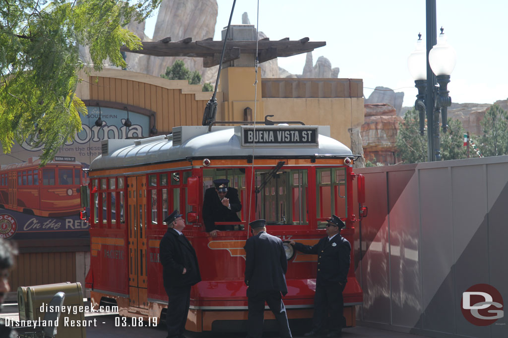 The Red Car preparing for a run.