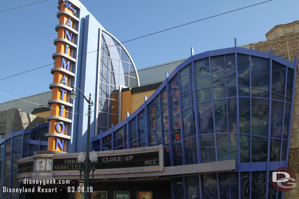 A wider view of the Animation Building as I made a second pass through the area.