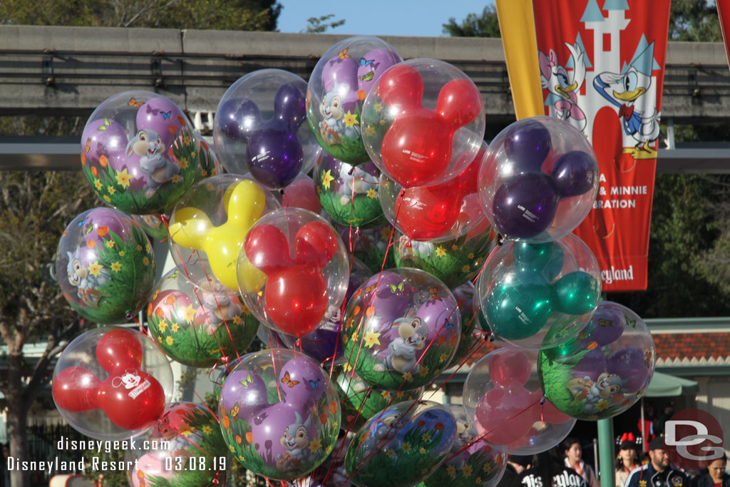 Spring time balloons for sale in the Esplanade.