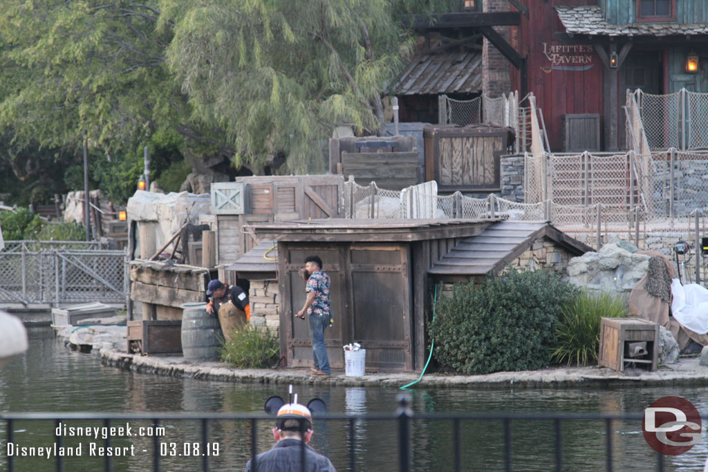 Speaking of renovation.  A couple of contractors were still working on Tom Sawyer Island this evening.