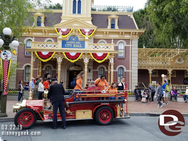 Main Street Transportation today consisted of a couple horse drawn trolleys, the firetruck and I thought I saw one other car, no Omnibuses in service when I arrived.