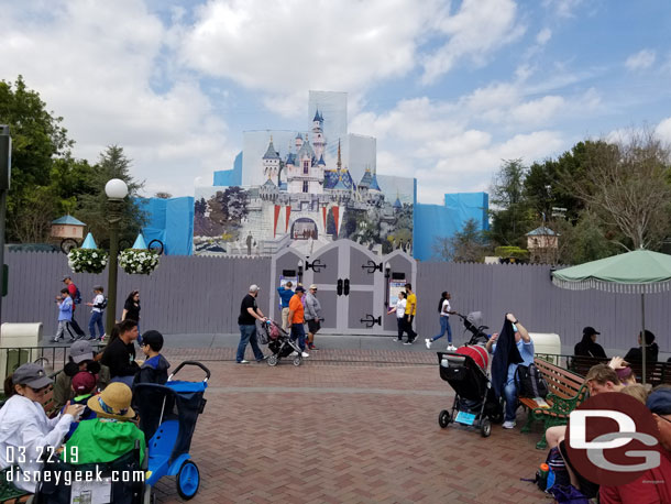 The castle renovation continues.  The walls have been extended out into the street now.