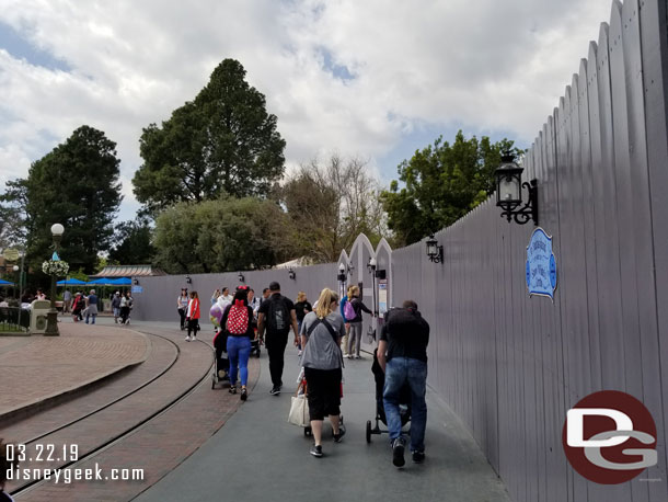 A better view at how far into the street they are now.