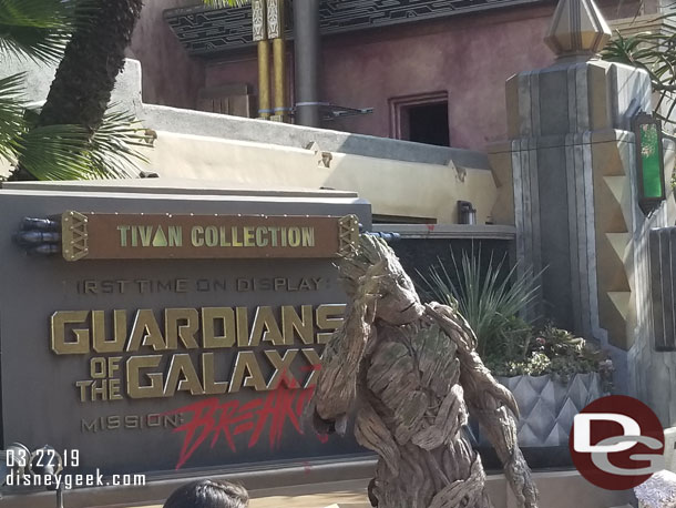 Groot was out meeting guests.