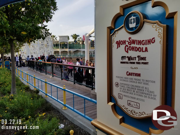 The hope was to get some aerial pictures from the Pal-A-Round, but it was a 60 minute wait and the queue stretched out into the walkway.
