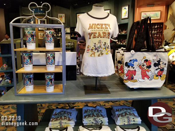 Mickey Through the Years merchandise in Off the Page