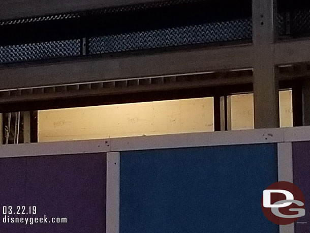 This evening I spotted one worker on a ladder at one point inside.