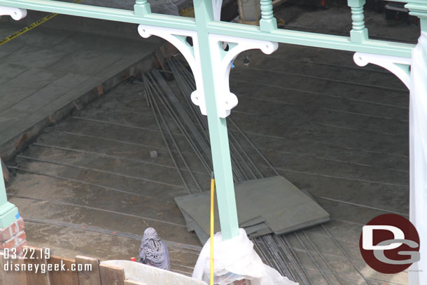 The center section concrete is being redone.