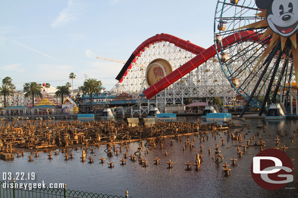 Preparing for this evenings World of Color show.  About 4 hours until show time.