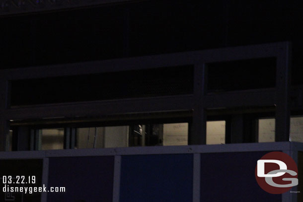 In Downtown Disney the Black Tap restaurant looks about the same as previous visits with drywall and markings visible over the wall and not looking close to being finished.