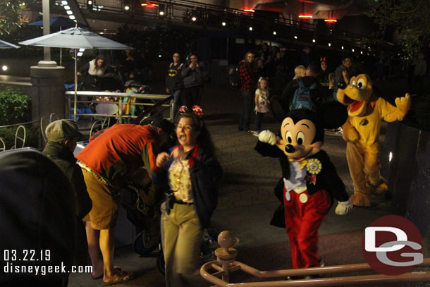 Mickey Mouse and Pluto joined the party.