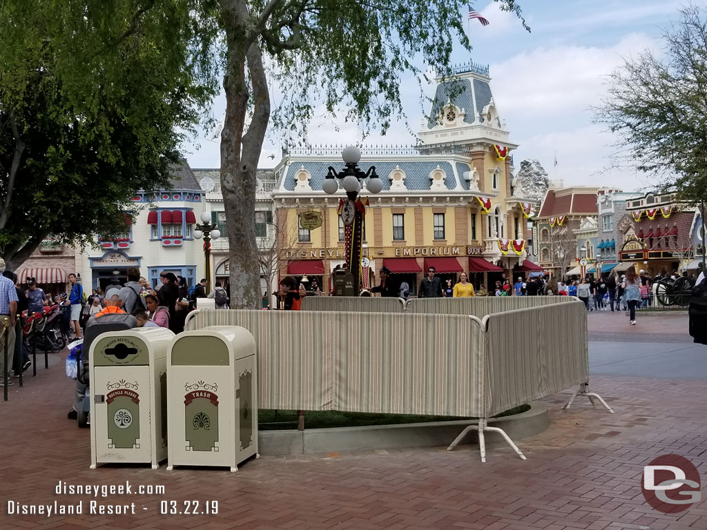 The walls are finally down from near City Hall.  They are still finishing the project though.  The planter has been trimmed back.