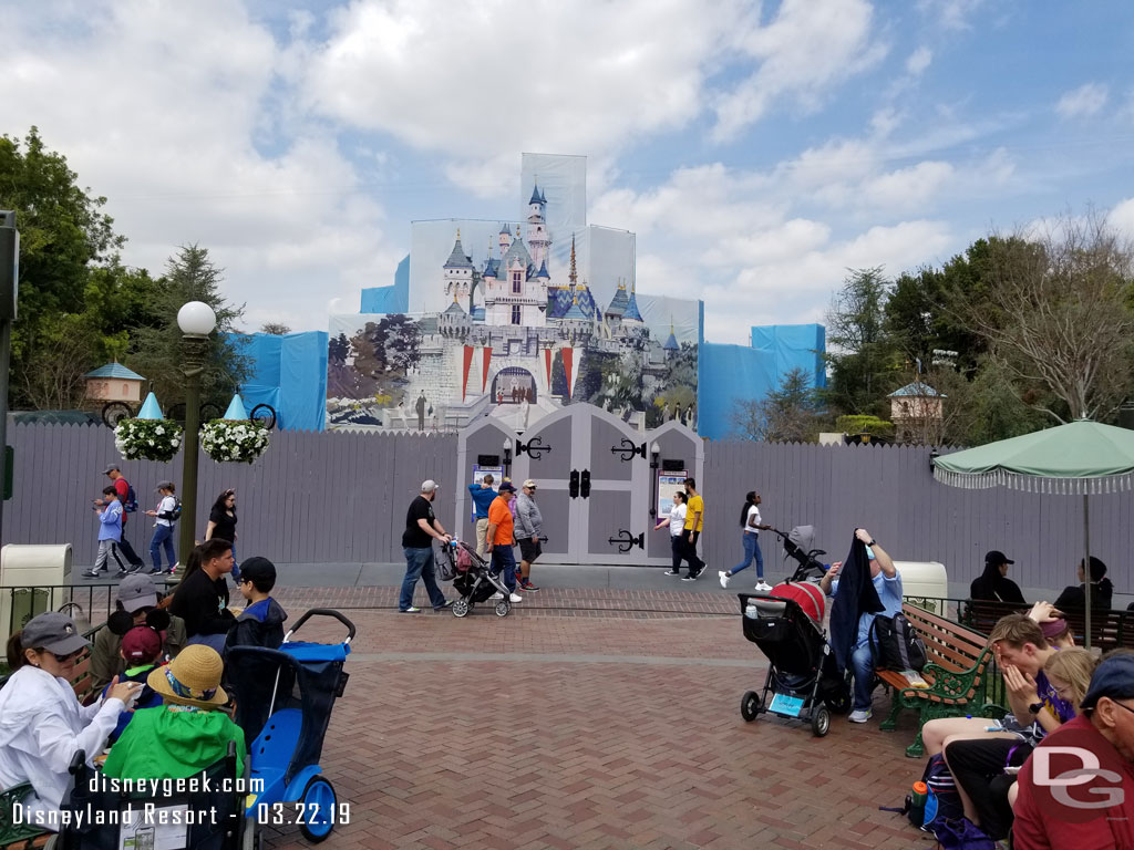 The castle renovation continues.  The walls have been extended out into the street now.