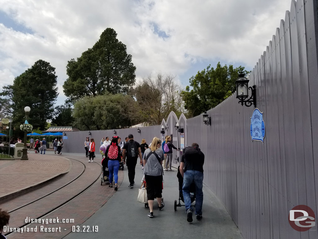 A better view at how far into the street they are now.