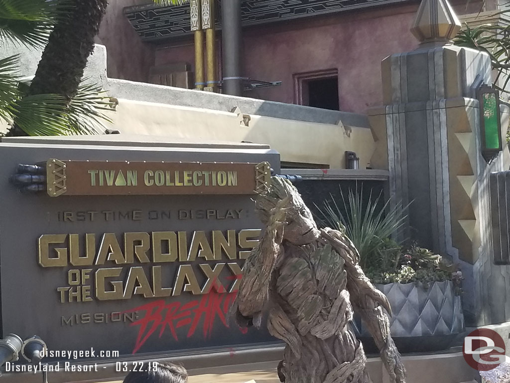 Groot was out meeting guests.