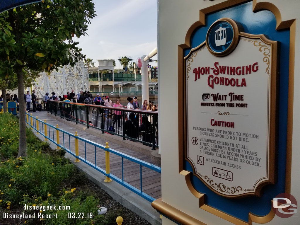 The hope was to get some aerial pictures from the Pal-A-Round, but it was a 60 minute wait and the queue stretched out into the walkway.