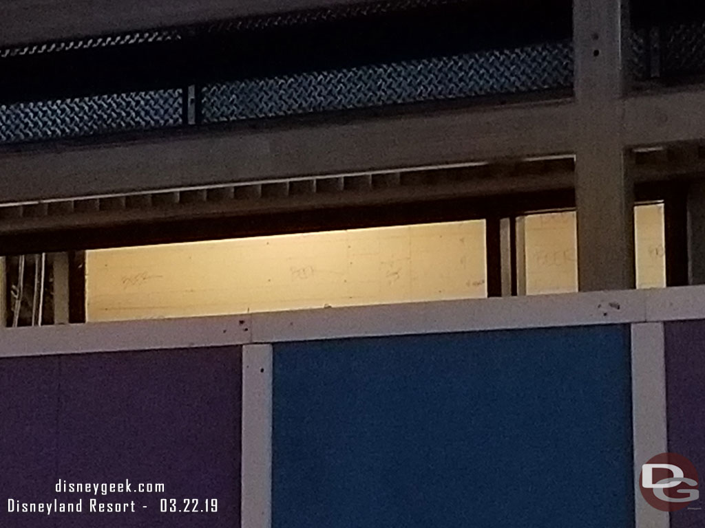 This evening I spotted one worker on a ladder at one point inside.