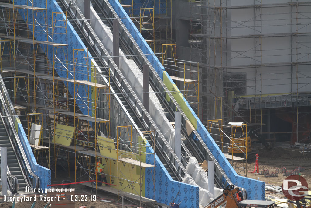 The fifth floor escalators.