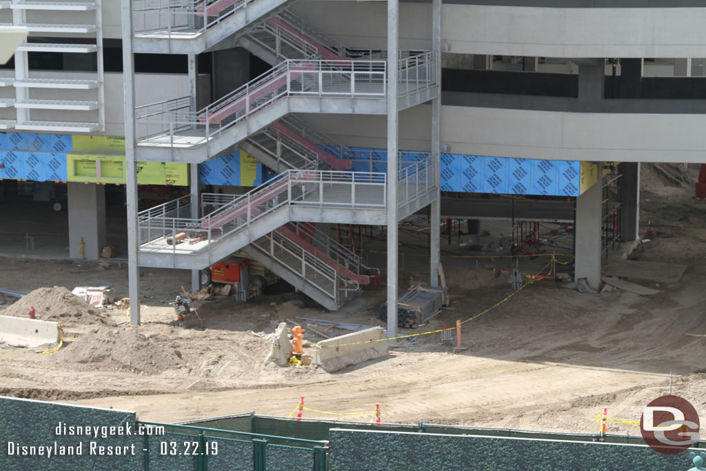 Work continues on ground level.