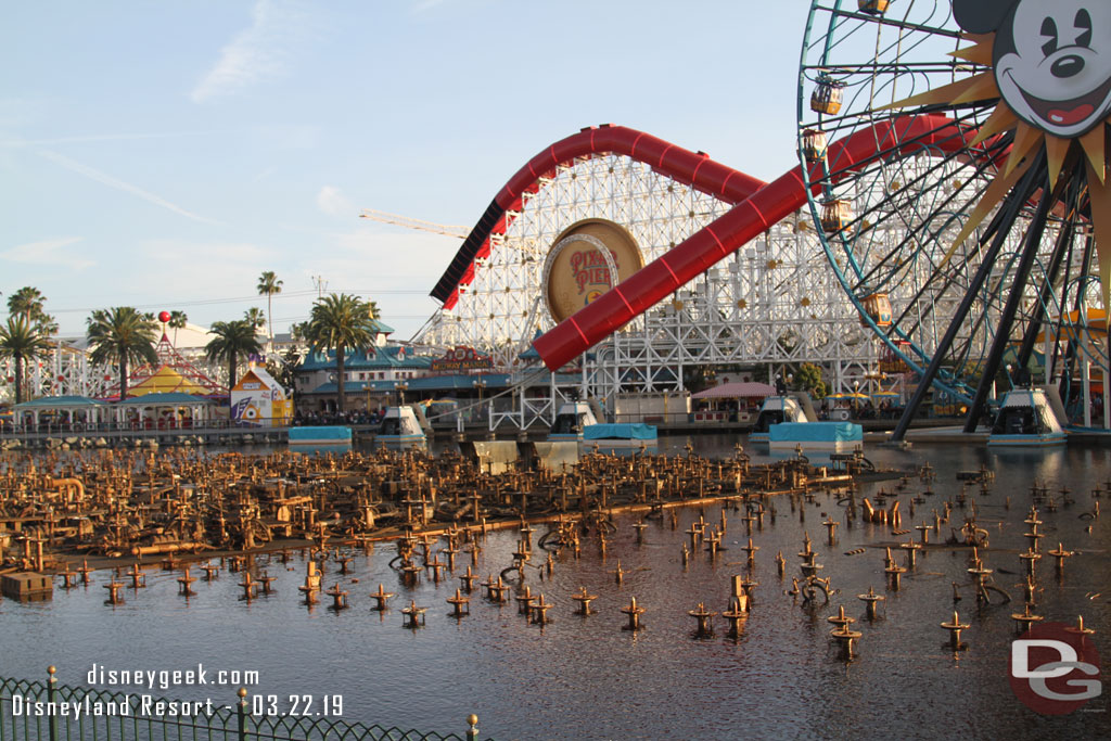 Preparing for this evenings World of Color show.  About 4 hours until show time.