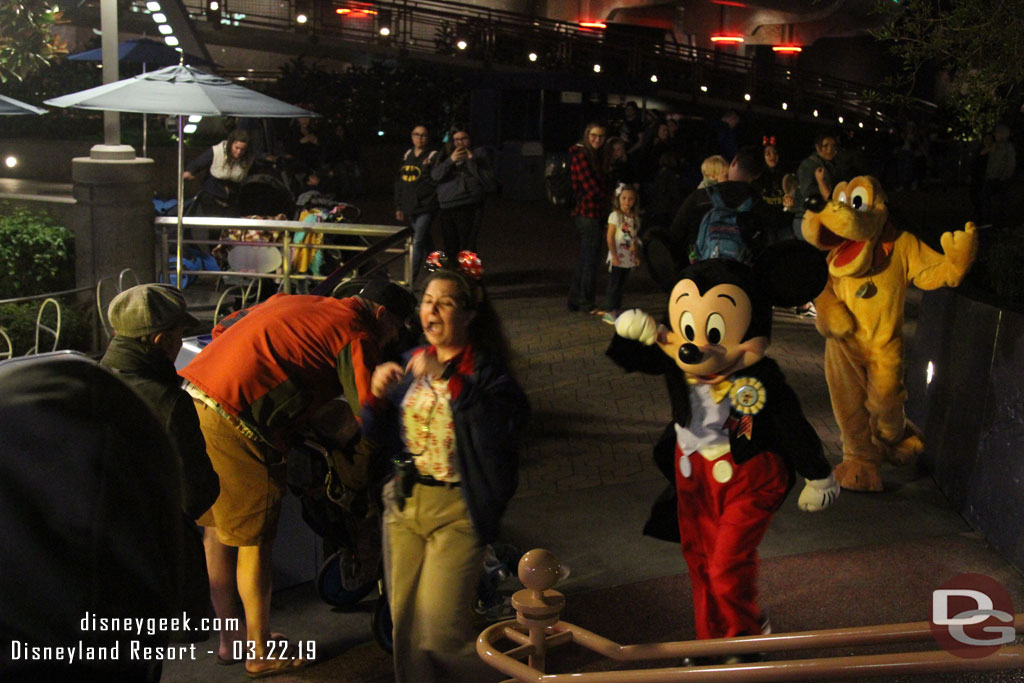 Mickey Mouse and Pluto joined the party.