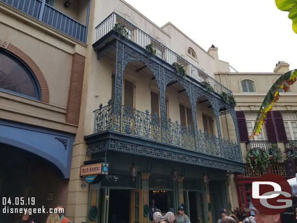 New Orleans Square was above the Blue Bayou