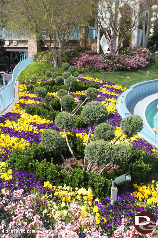 Some of the spring plantings near it's a small world.
