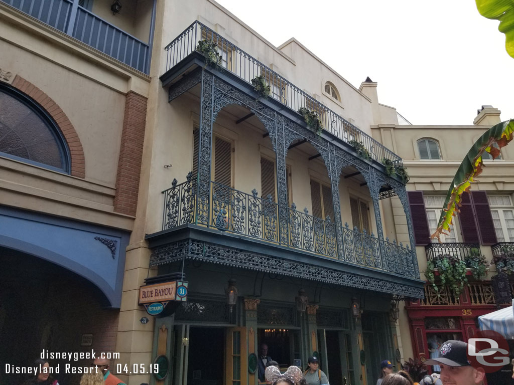 New Orleans Square was above the Blue Bayou