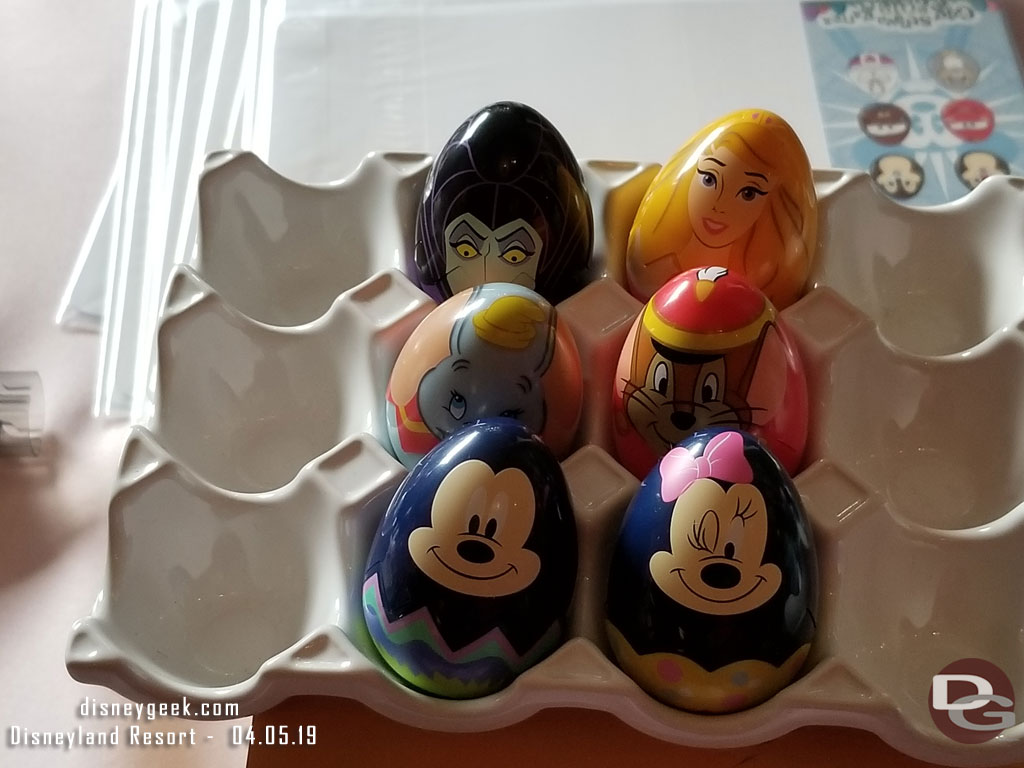 The Disney California Adventure prize eggs, available in Elias & Co.