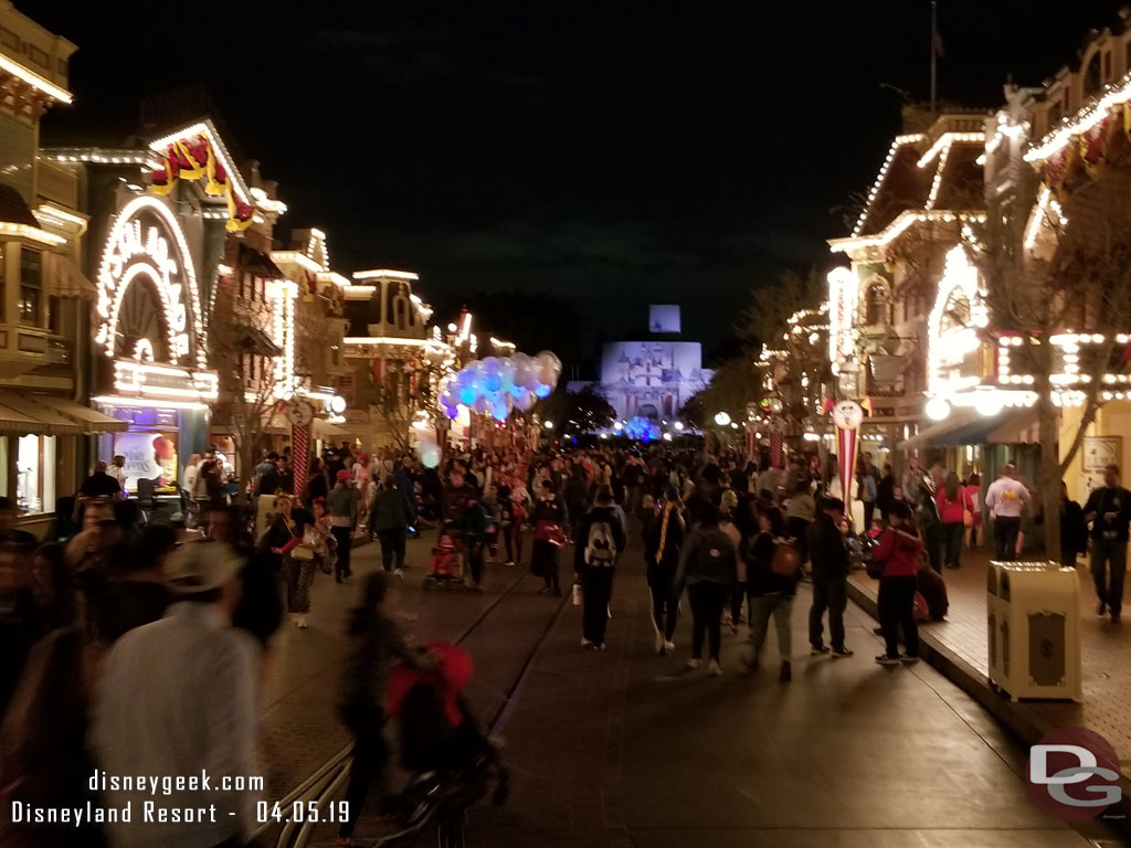 Main Street USA at 8:41pm