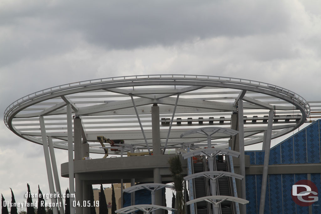 The roof structure is still a work in progress.